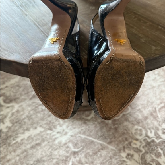 Prada Black platform Stiletto Slingback Heels - Picture 13 of 14